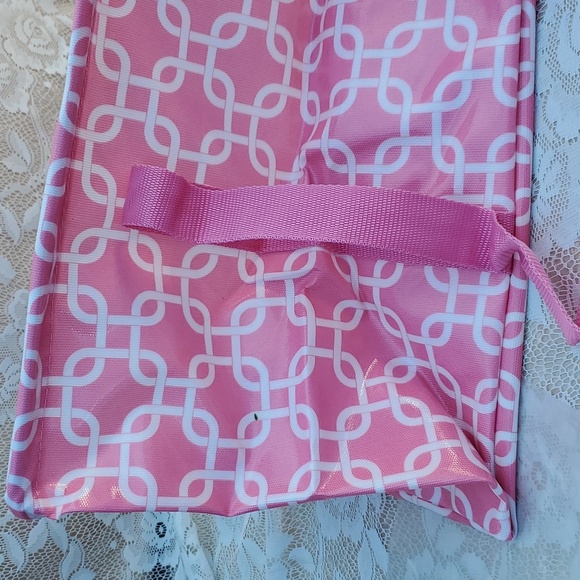 Pink market bag wire rim top Hold grocery items NEW Home Interiors Penelope Ann - Picture 12 of 13